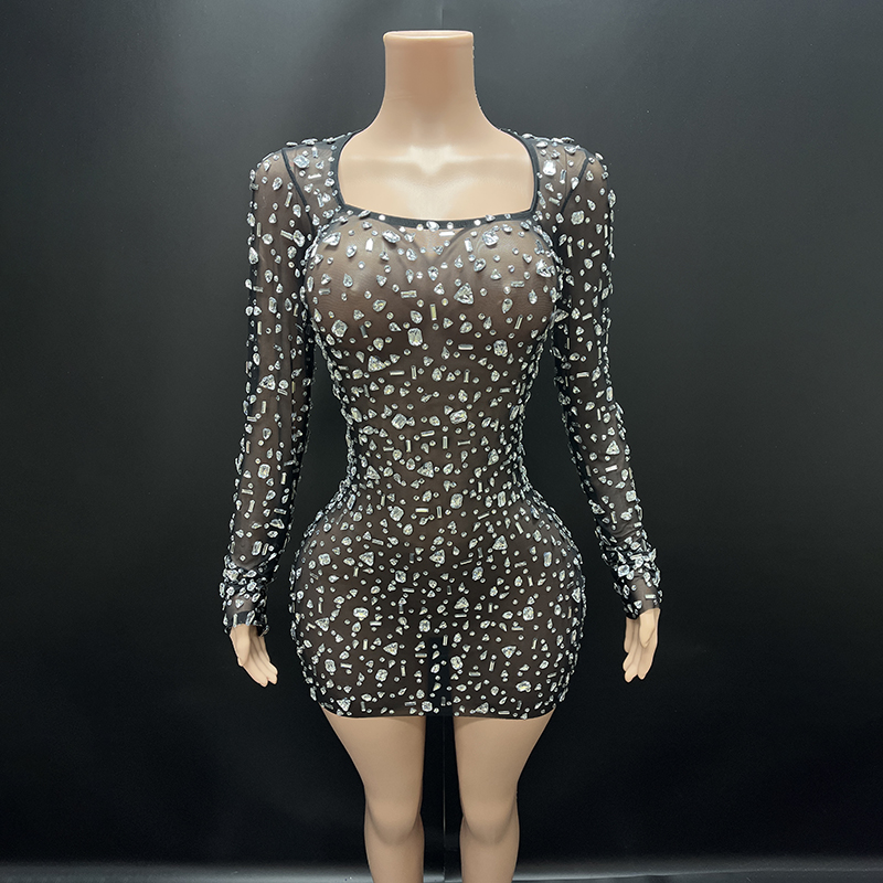 GOOSHOE Y-B Dresses Cocktail Dress Clothing Custom Rhinestone Women