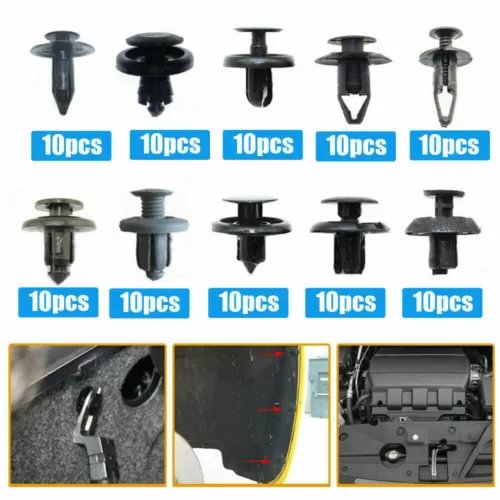 Dronehint Set of 100 pcs Car Body/Bumper Push Pin Rivet Retainer Trim Moulding Clip Parts (For: Acura) Parts