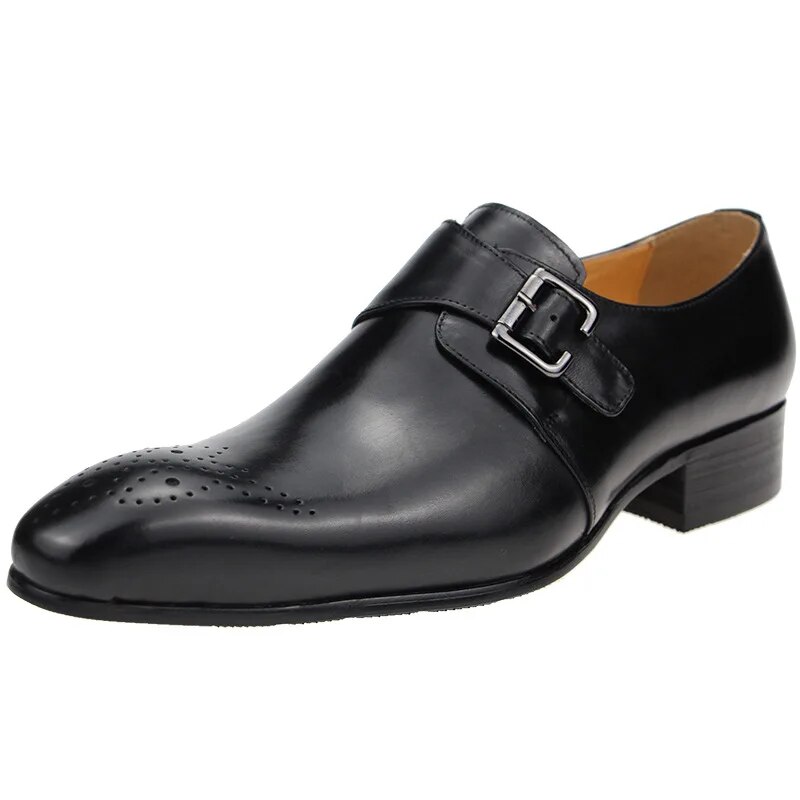 VCSHOES Men Formal Lzapatos Social Masculino Male Leather Wedding Dress Oxfords Office Brogue Casual Business Pointed Toe Shoes