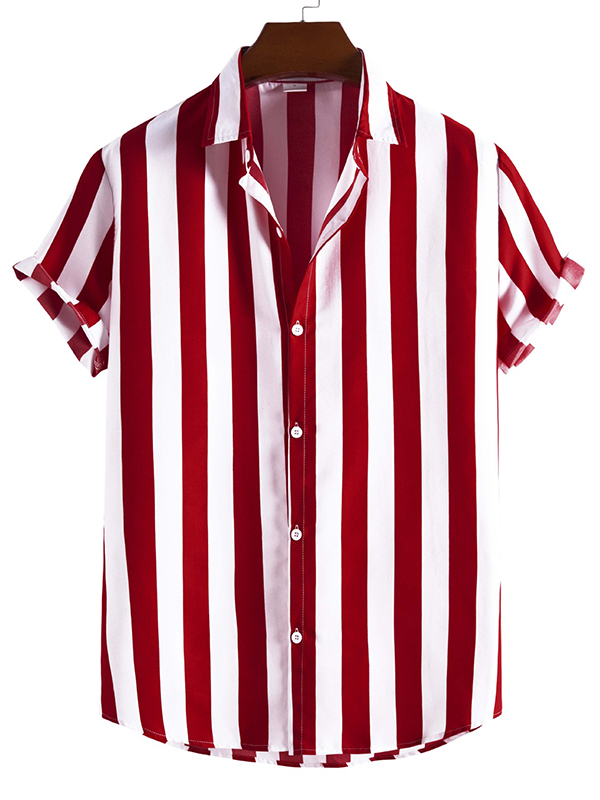 Men's Short Sleeve Striped Shirt
