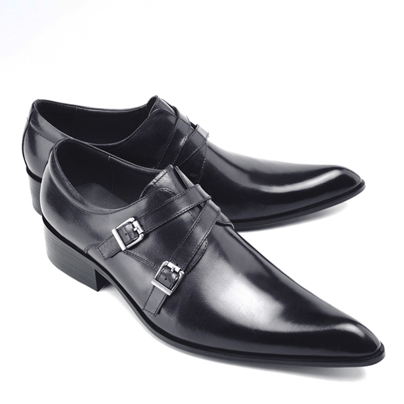 VCSHOES Italian Men Oxford Shoes Genuine Leather Men Dress Shoes Plus Size Office Business Wedding Formal Shoes Men