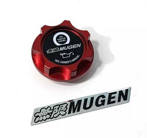 Dronehint RED ENGINE OIL CAP MUGEN SIVER FOR HONDA CIVIC EK9 ACCORD & MUGEN POWER EMBLEM (For: Acura) Parts
