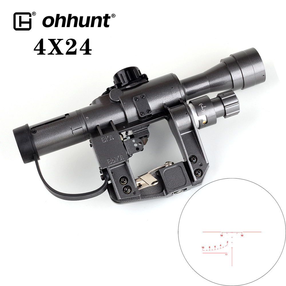 ohhunt® SVD 4x24 Illuminated PSO-1 Type Reticle Scope for Dragonov