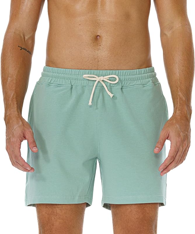 Hair Mold-aimpact Mens Workout Sweat Shorts 5 Inch Cotton Casual Fitness Running Shorts With Pockets