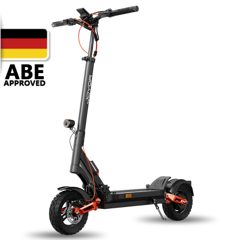 Joyor T6E Electric Scooter – 500W Motor, 70km Range, ABE Certified, Dual Suspension,Full Suspension (ABE Certified / Straßenzulassung)