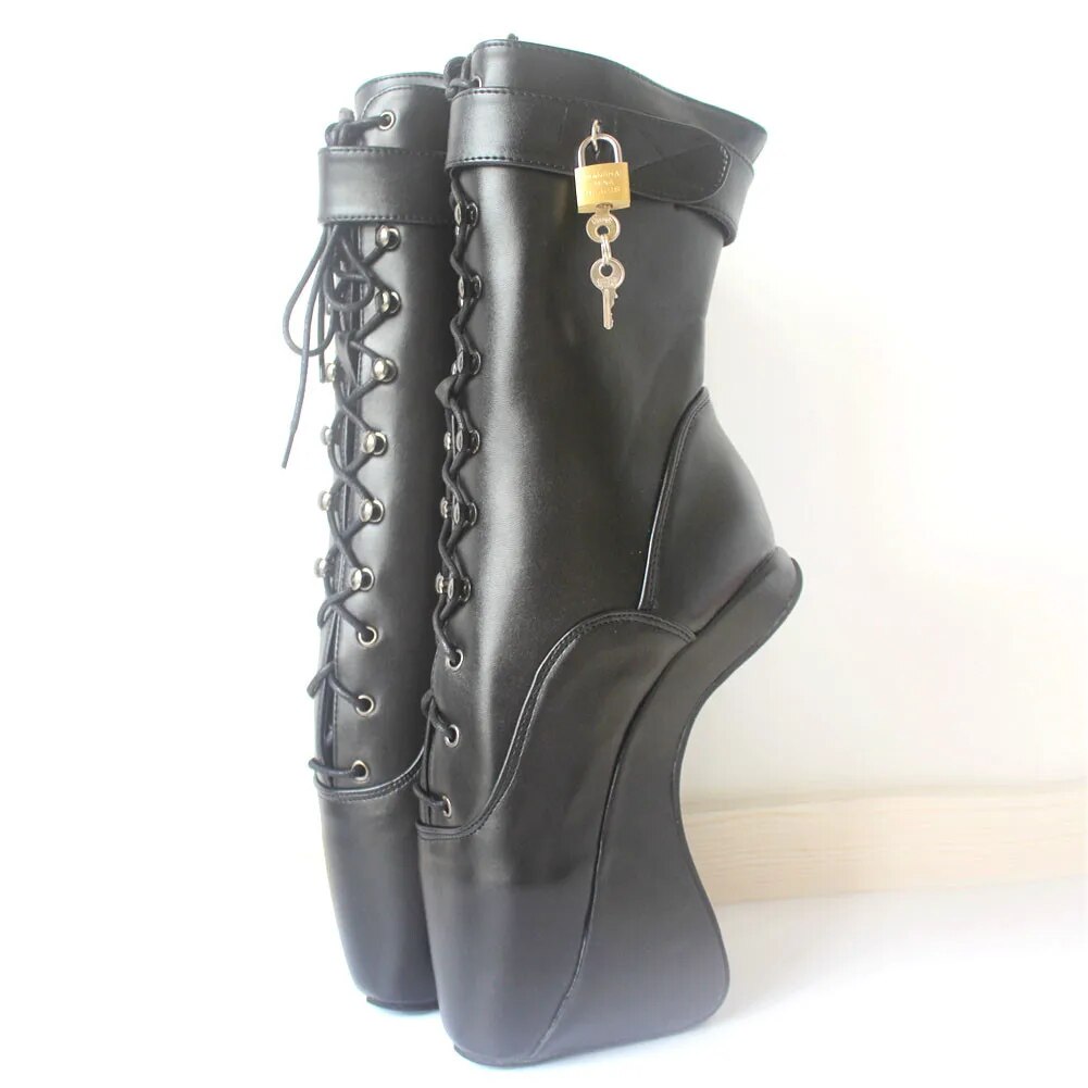 VCSHOES 7.09in High Height Women's Party Boots Hoof Heels Ankle Boots US Size 6-14 No.MT1806