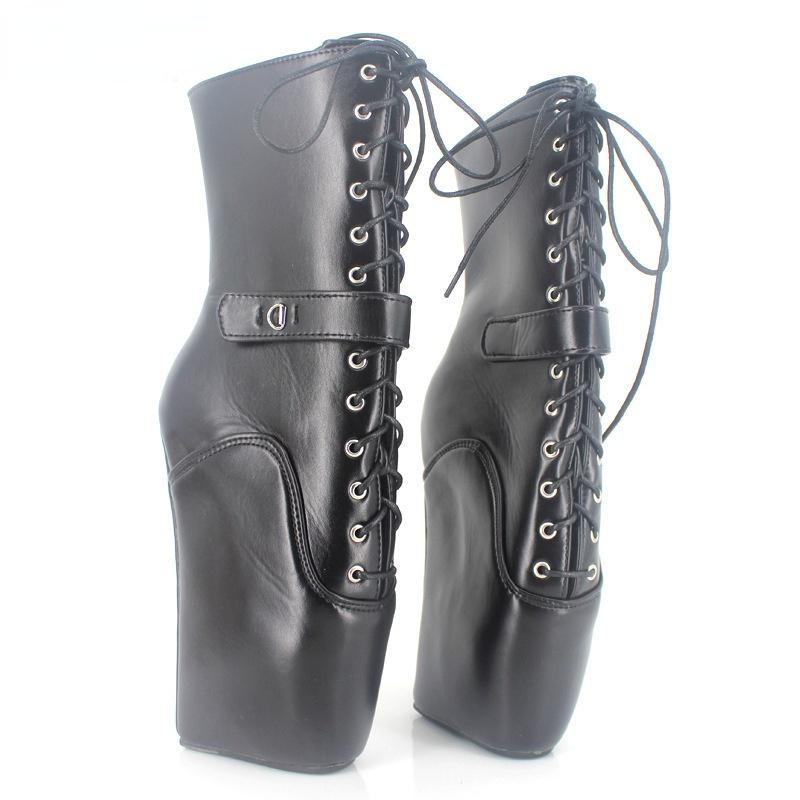 GOOSHOE Ballet Wedges Ankle Boots For Women Custom Multi Colors Ankle Strap With Locks Lace Up Fetish Shoes