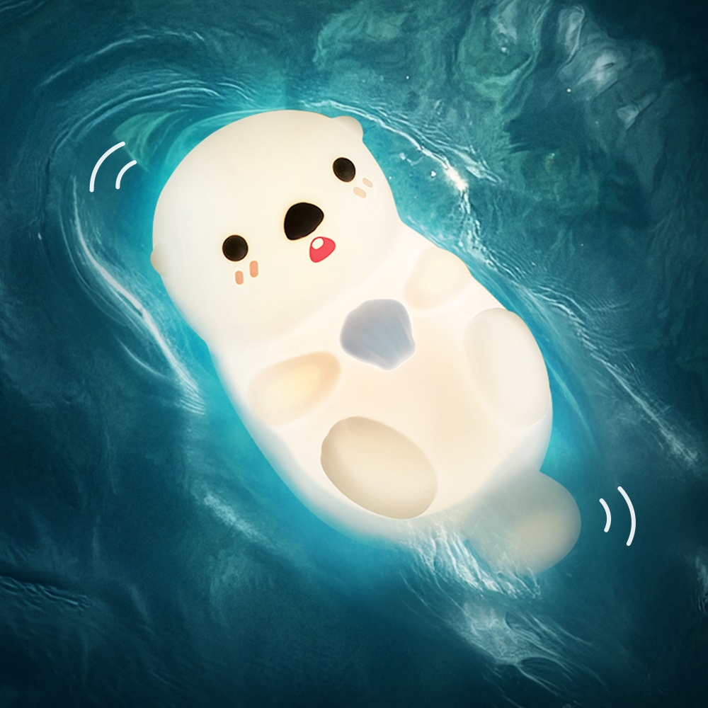 MeWaii® Otter Squishy Silicon LED Night Light - Tap Lamp, Best