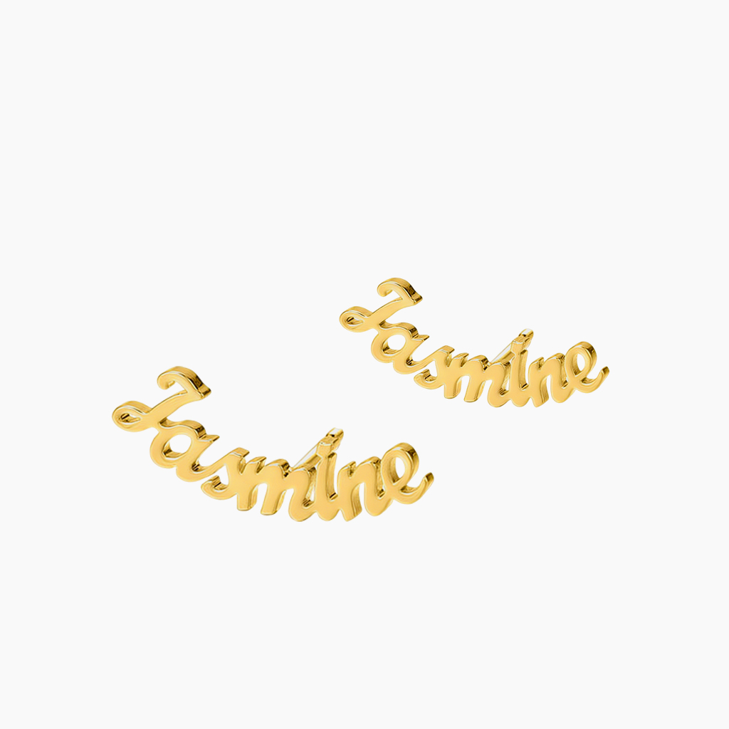 Stainless Steel Curved Stud Earrings