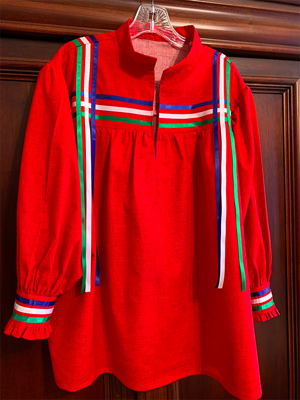 Banded Neck Cherokee Ribbon Shirt