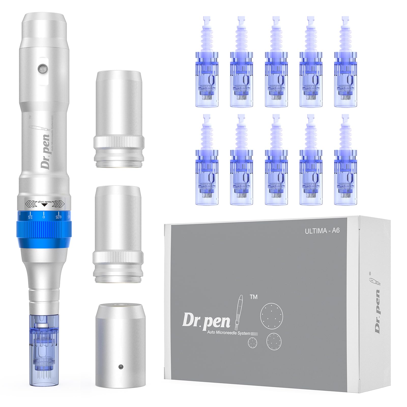 Dr. Pen Ultima A6 Microneedling Pen with 12 Cartridges