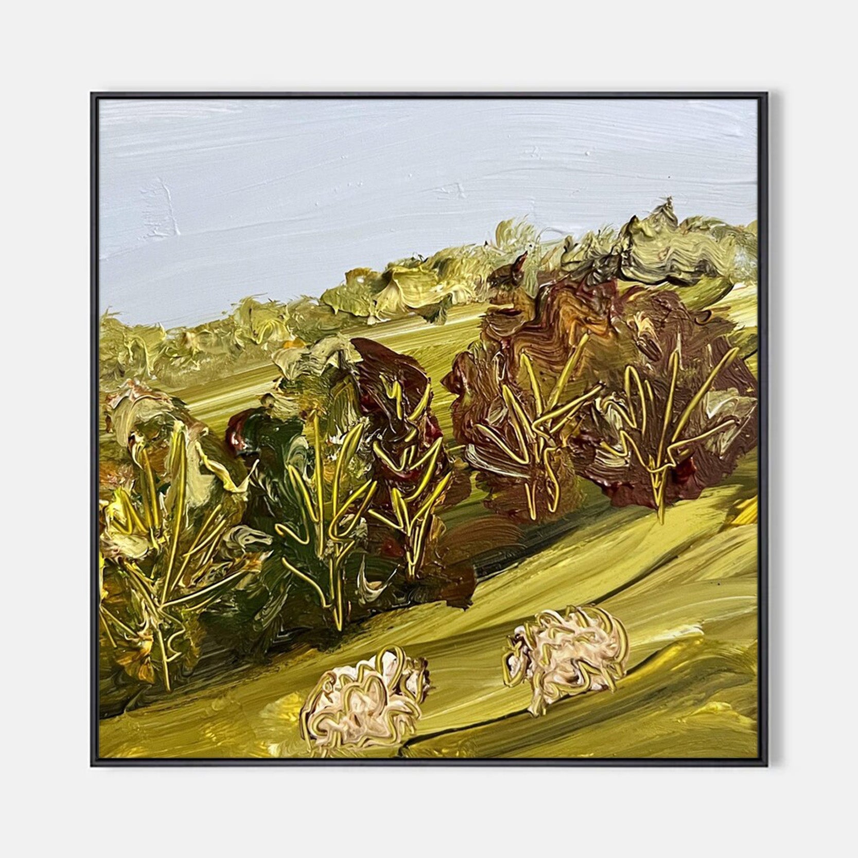 Arabelart Abstract Landscape Original Oil Painting Miniature Nature Art, AR1178