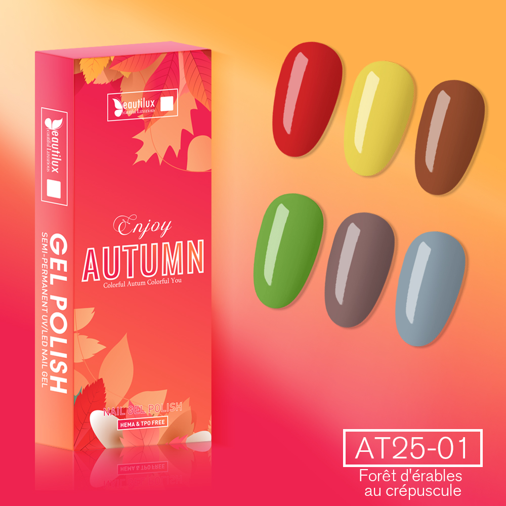 Beautilux Gel Polish Kit "Enjoy Autumn" Collection 6x10ml