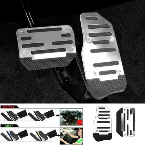 Dronehint Non-Slip Automatic Gas Brake Foot Pedal Pad Cover Car Accessories Parts-Silver (For: Acura) Parts