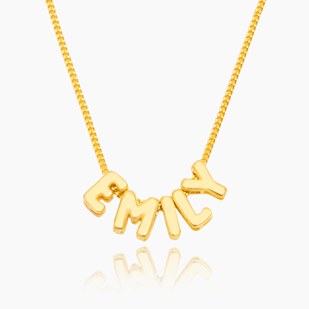 Bubble Custom Name Necklace