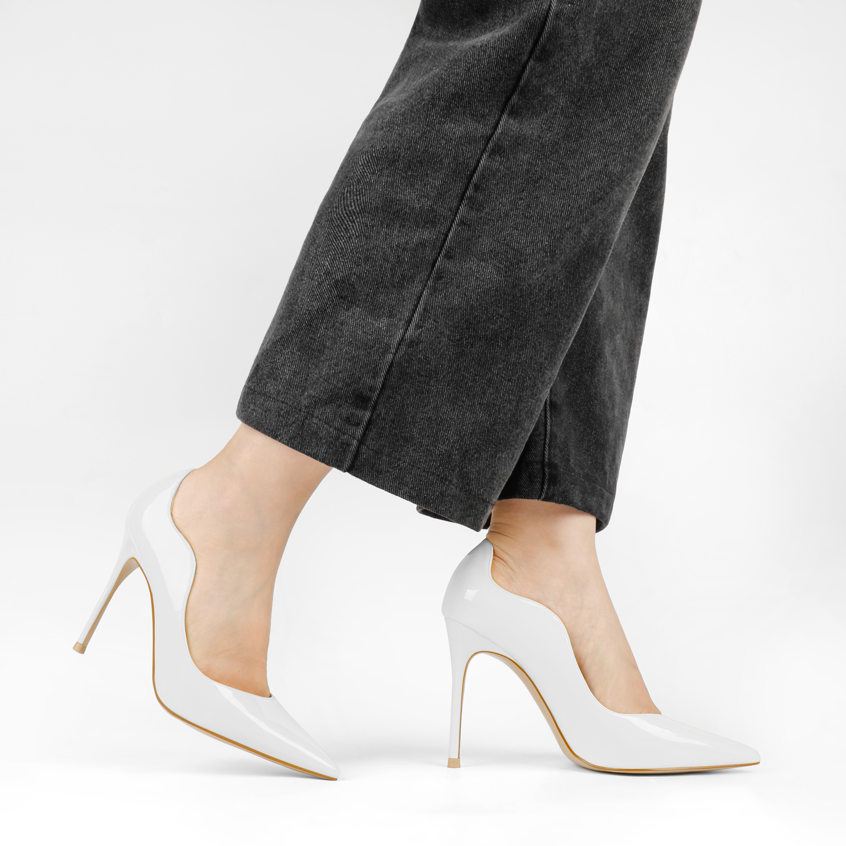 100mm Women's Party Wedding Classic Pumps Fashion Edge Design High Heels Stilettos-MERUMOTE