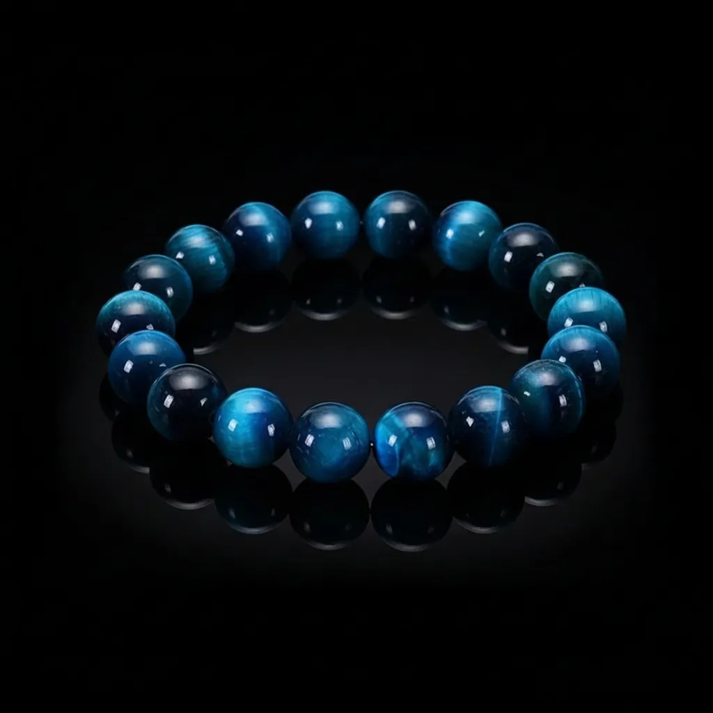 Midnight Azure | Natural Blue Tiger Eye Bracelet
