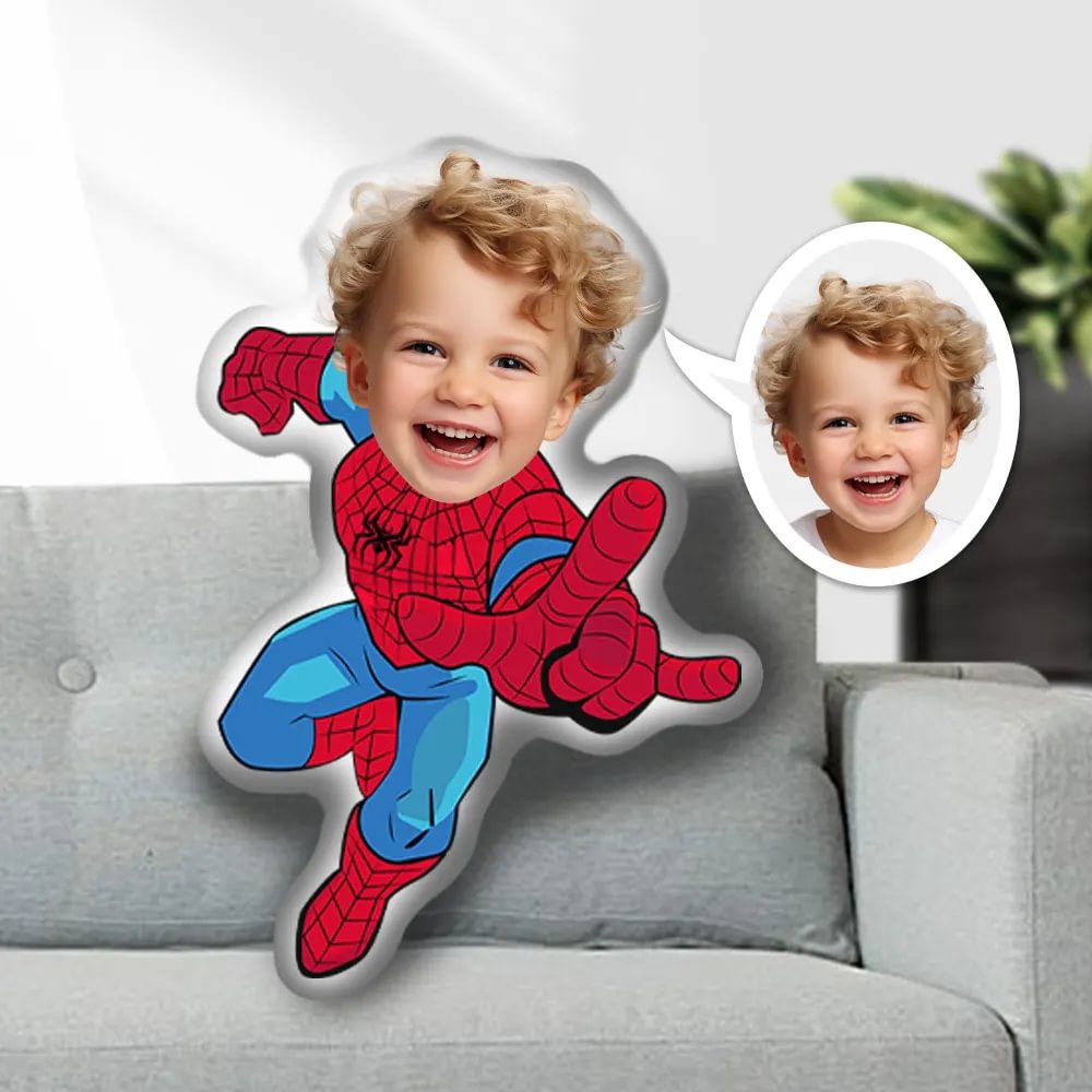 MiniMe Pillow Dolls Face Body Pillow, My Face Pillow, Custom Pillow, Personalized Photo Pillow Gift Pillow Toy, Superhero, Spider Man Throw Pillow, MiniMe Pillow Dolls and Toys Doll Plush
