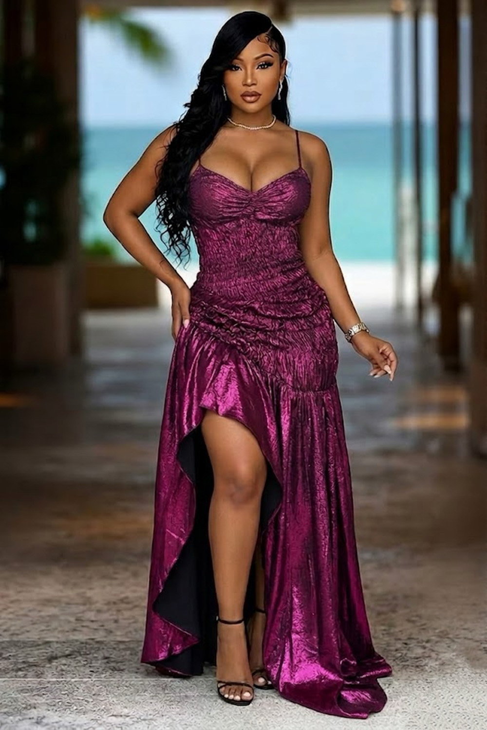 red and purple evening dresses Sherri Hill 55883 main image 1