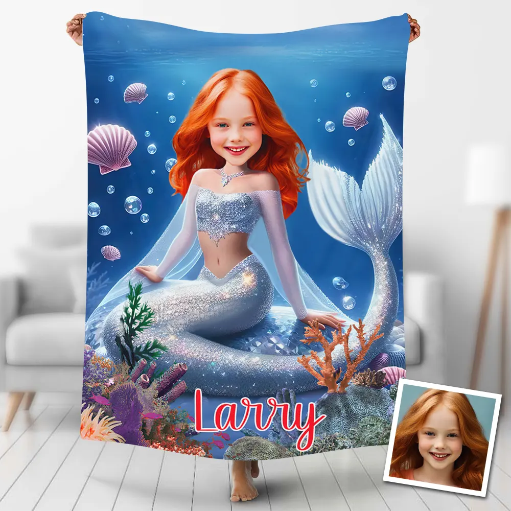 Custom Blankets Personalised Elsa Icy Powers Blanket