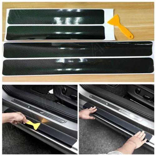 Dronehint Carbon Fiber Car Door Sill Plate Protector Entry Sticker 2024 Parts Accessories (For: Acura) Parts