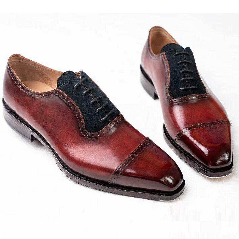Leather Soles Men's Leather Shoes Oxford Shoes Leather Banquet Shoes Weddi