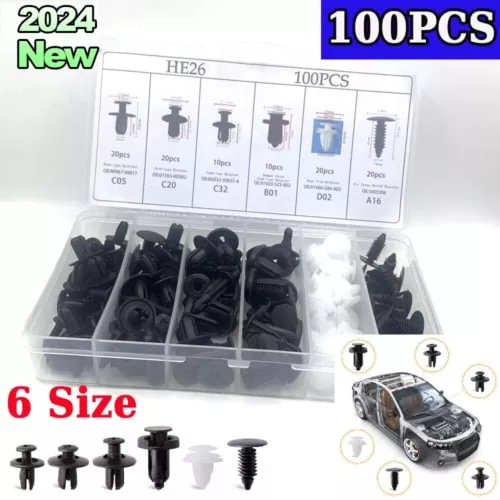 Dronehint Car Bumper Body Parts Rivet Molding Retainer/Push Pin Clip Trim Assortments Kit (For: Acura) Parts