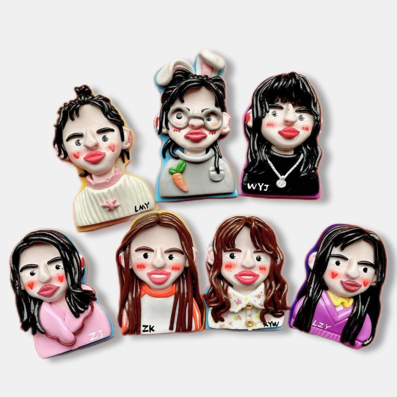 Send Photo To Customize Ugly Cartoon Figures Handmade Clay Soft Ceramic Custom Key Chain
