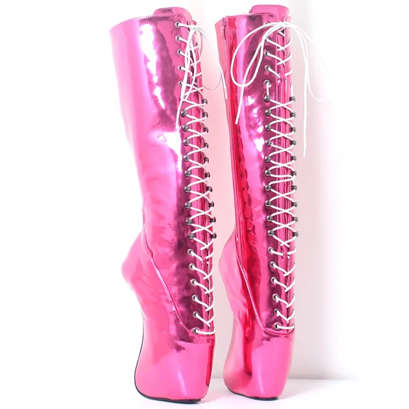 VCSHOES 7.09in High Height Women's Party Boots Hoof Heels Knee-High Boots US Size 6-14 No.MT1825