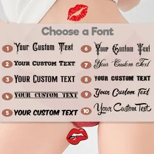 pornhint Pornhint Set of 10 Custom/Personalised Adult Temporary tattoos, Tramp Stamps, DDLG, BDSM, Sexy Tattoo