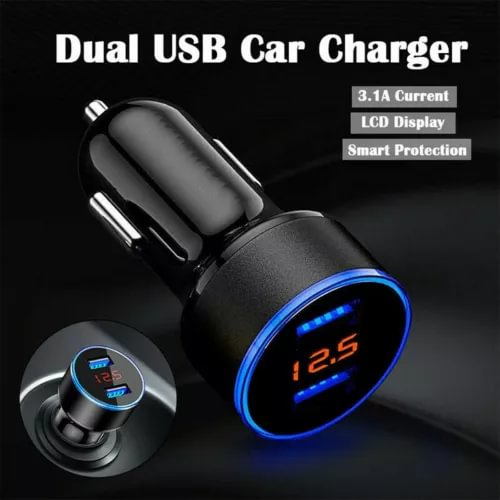 Dronehint Car Interior Parts Cigarette Lighter Phone Charger Digital LED Voltmeter Adapter (For: Acura) Parts