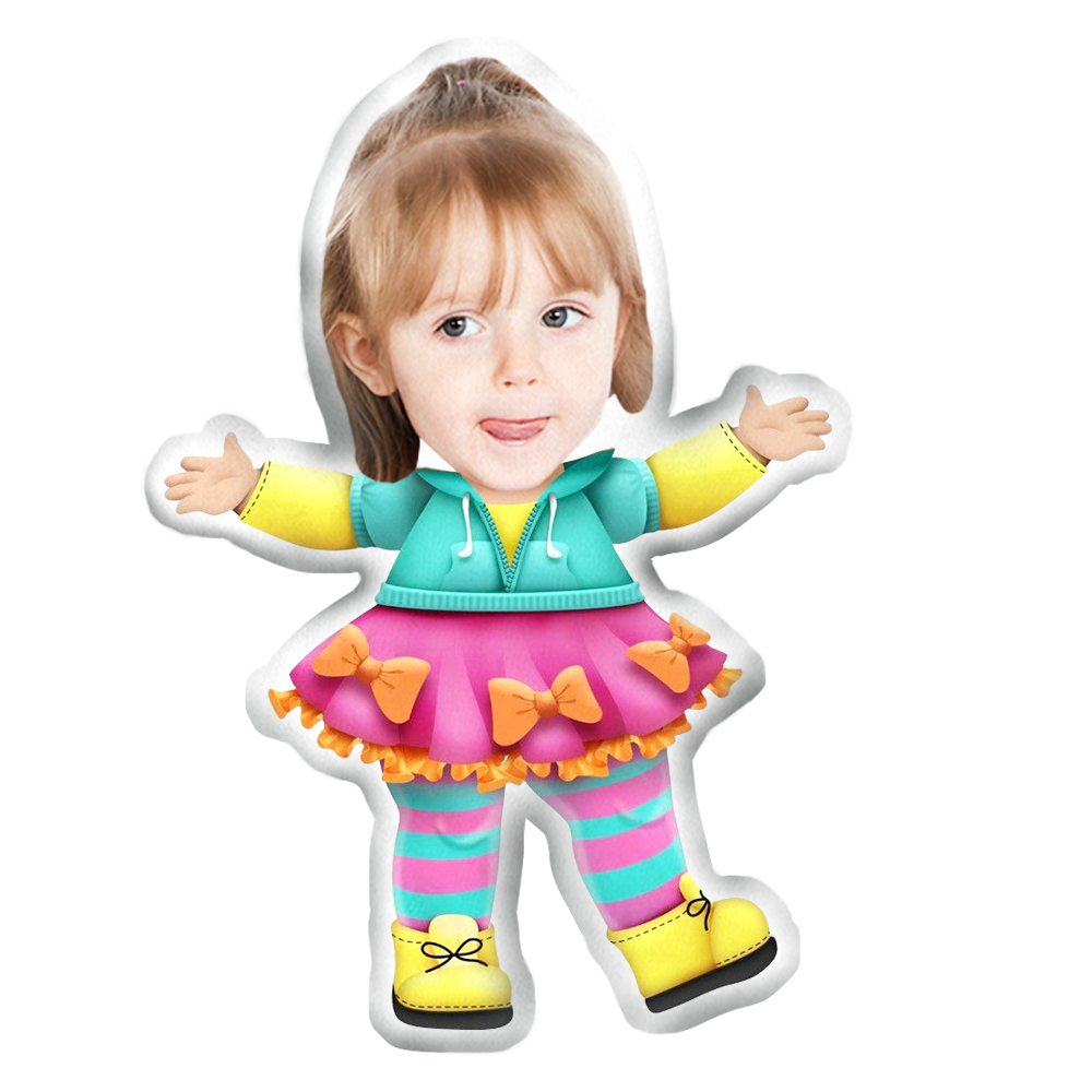 Face Pillow Doll Cartoon Pillow, Custom Pillow Face Body Surprise Neon Q.T. Personalized Photo Pillow Gift Pillow Toy Throw Pillow MiniMe Pillow Dolls and Toys Doll Plush