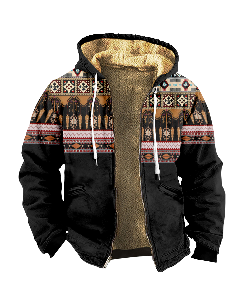 Yellowstone style Fleece Hooded Jacket 0047