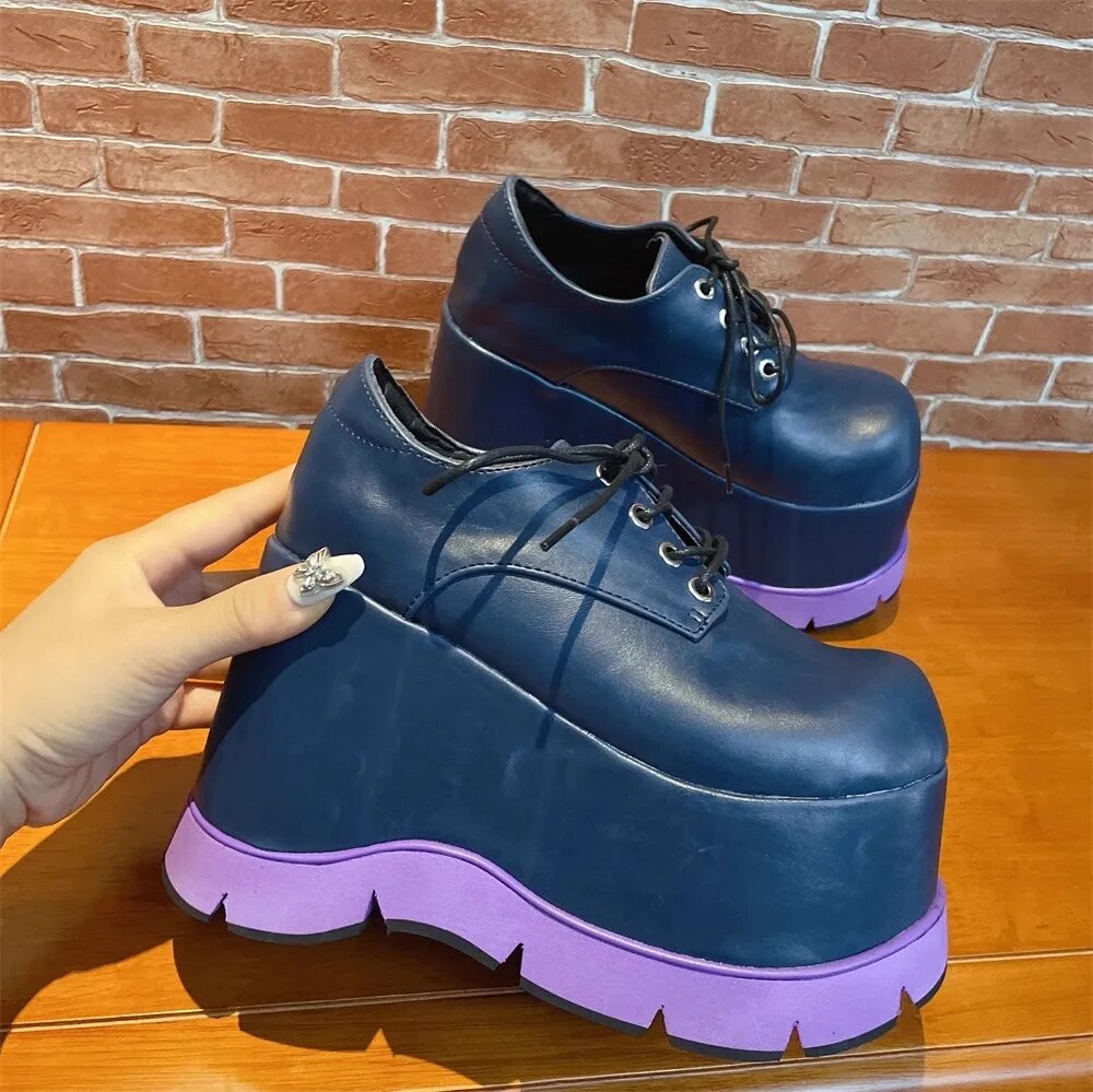 VCshoes Woman Big Toe Shoes Lady High Thick Wedges Heels Pumps Women Princess Dress Party Shoes 33-45 Shoes 12cm Heels