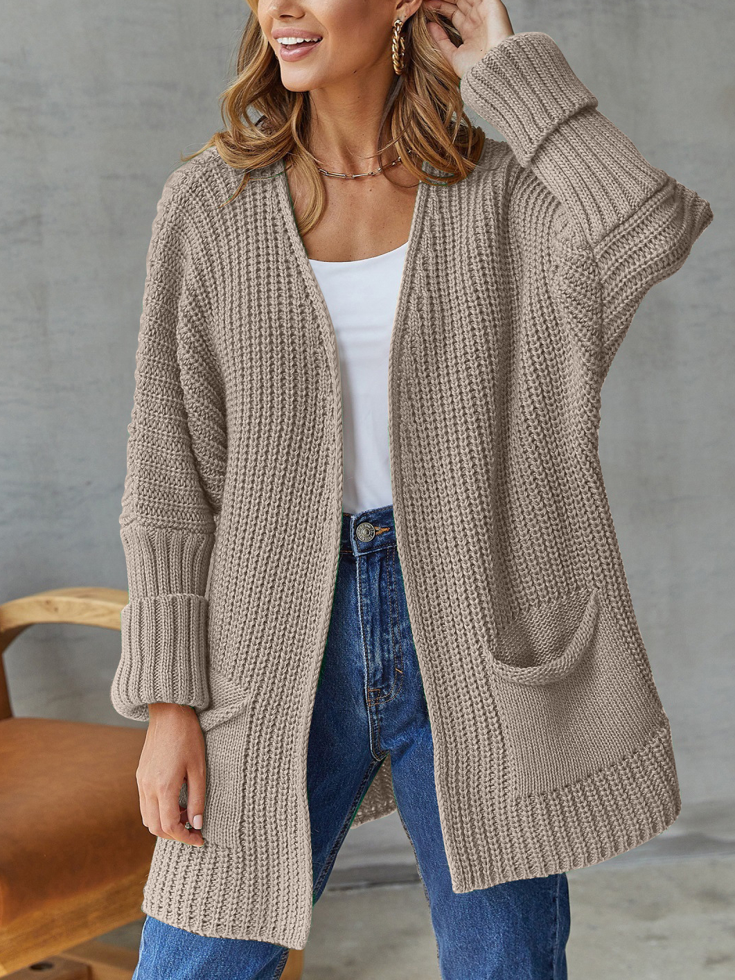 Mid-Length Sweater Coat