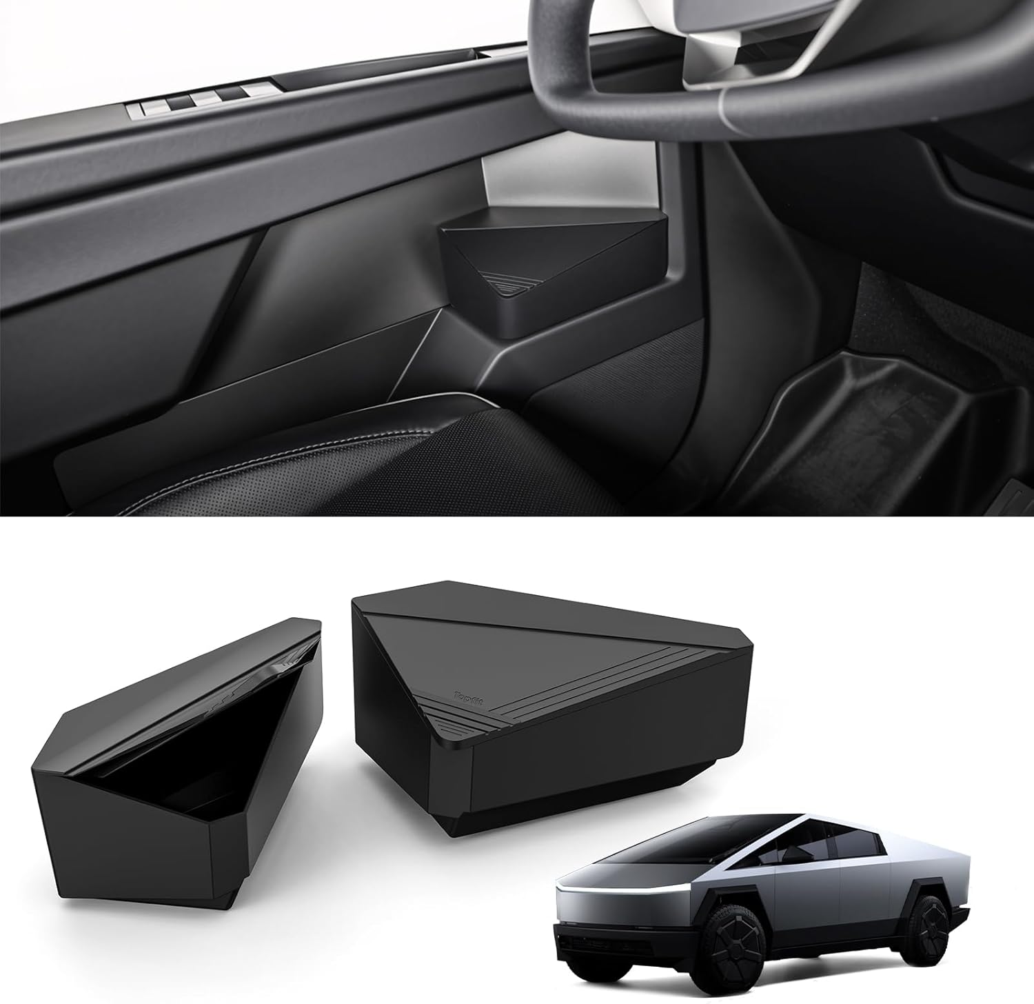 Cybertruck Door Slot Organizer | Silicone Storage & Privacy Box - Tesery Official Store
