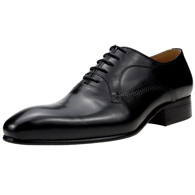 VCSHOES Green Shoes For Men Men Sapato Social Shoes Masculino Dress Office Oxford Genuine Leather Male Formal Shoes