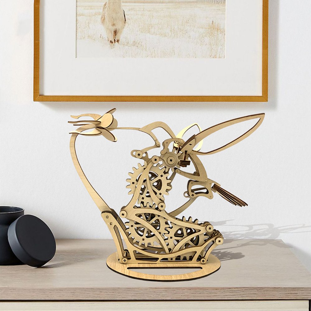 3D Wooden Mechanical Hummingbird