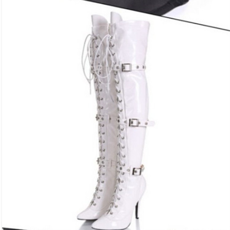 GOOSHOE Thigh High Long Boots Over Knee Tall Boots Heels