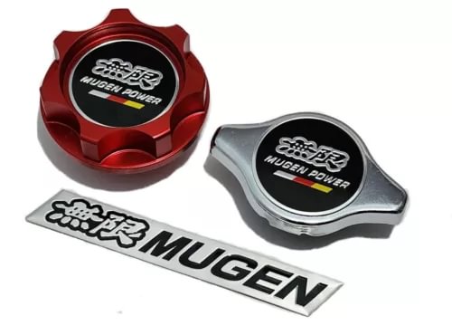 Dronehint RADIATOR CAP + OIL CAP FOR HONDA & ACURA RED MUGEN CIVIC EG6 EK9 ACCORD SI CRV j Parts