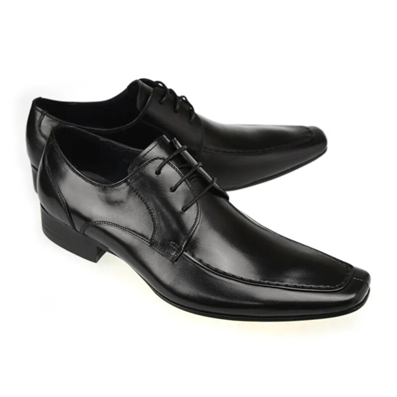 VCSHOES Italy Men's Oxford Shoes Genuine Leather Wedding Party Formal Dress Shoes For Men Plus Size