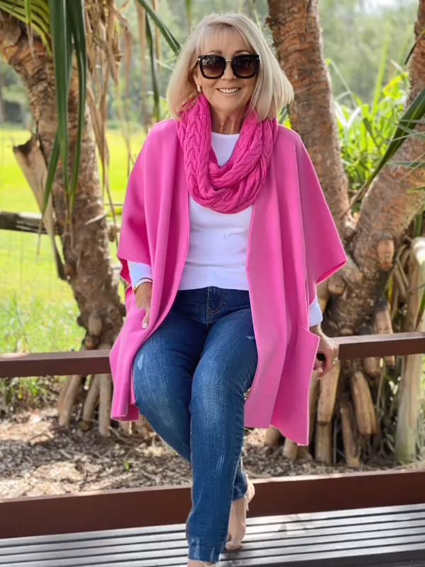 Oversize Coat in Pink