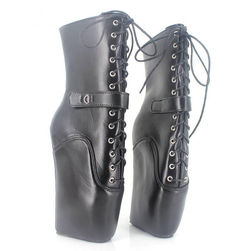 GOOSHOE Red Woman Shoes Runway Shoes Wedge High Heels Ballet Heelless Mid-Calf Boots Women Shoes Size 43