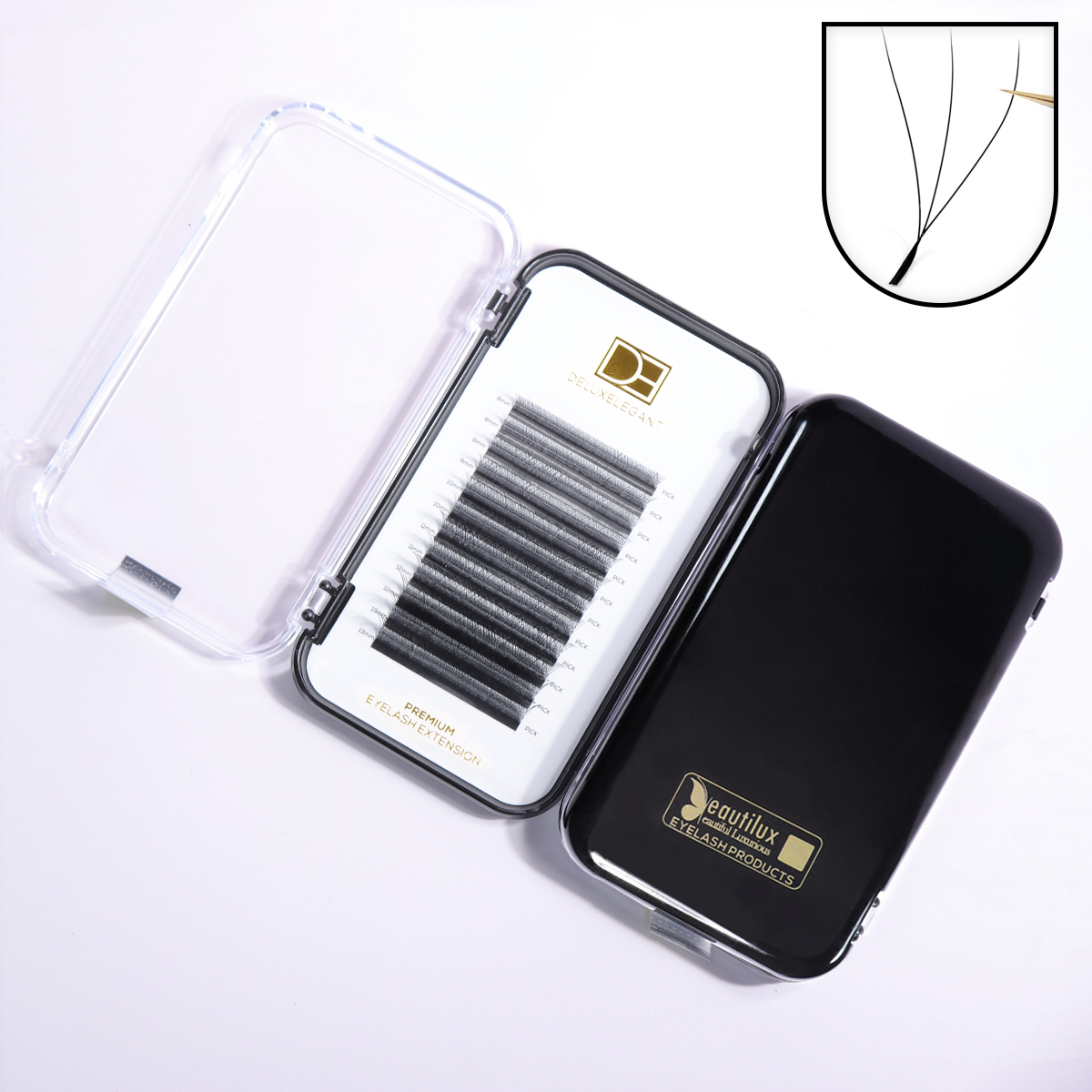 DE® 3W Volume Lashes -12 Rows- Mixed Size