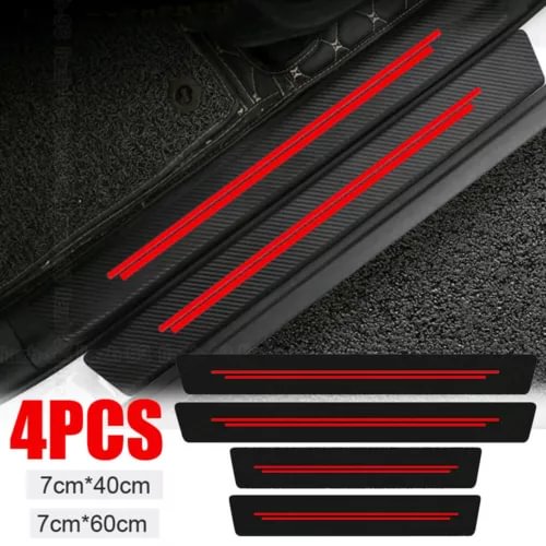 Dronehint Car Parts Door Plate Sill Scuff Cover Anti-Scratch Sticker Red Line Accessories (For: Acura) Parts