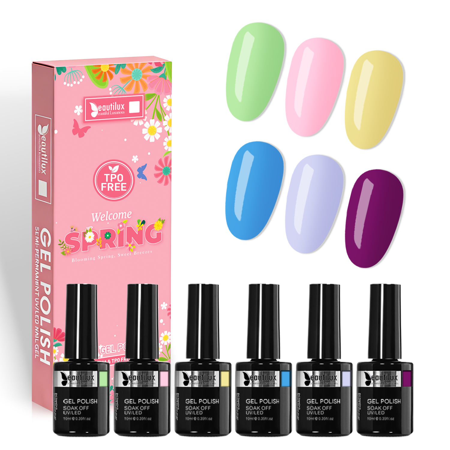 Beautilux Gel Polish Kit 48pcs x10ml “Welcome Spring" Collection
