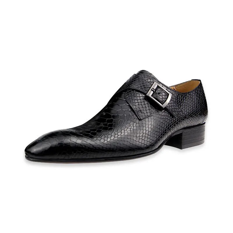 VCSHOES Mens Shoes Formal Leather Zapatos Social Shoes Male Wedding Dress Oxford Shoes For Office Shoes Buckle Strap