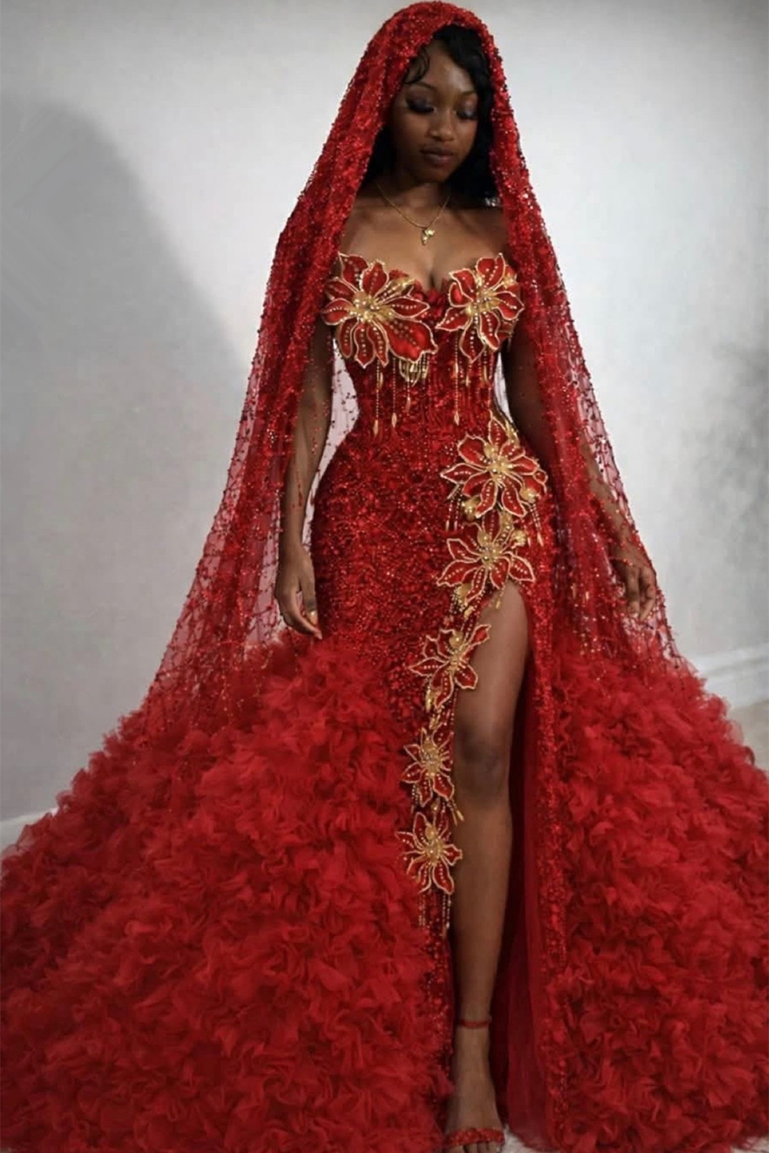 knee length dresses for ladies Nox Anabel E1488 Prom Dress - Dark Red main image 0