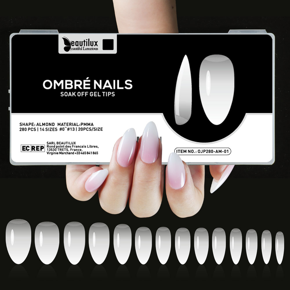 OMBRÉ CAPSULE NAILS 280pcs | OJP280-AM-01 | ALMOND
