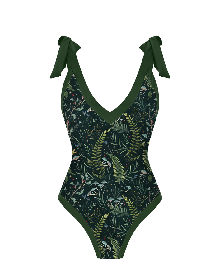 Wonderland Forest Printed One Piece And Skirt